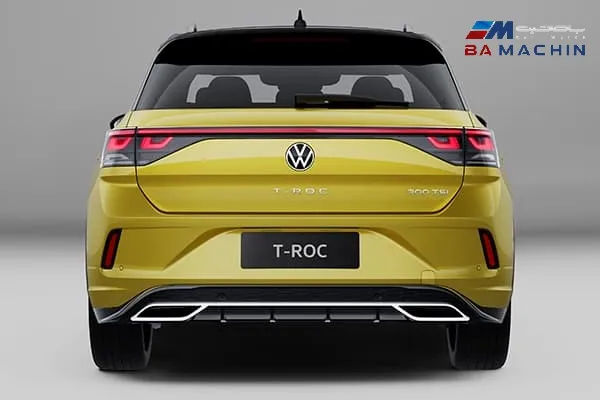 نمای عقب فولکس واگن تی راک با چراغ های LED یکپارچه و طراحی شیک